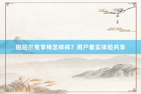 锐珀尔推拿椅怎样样？用户着实体验共享